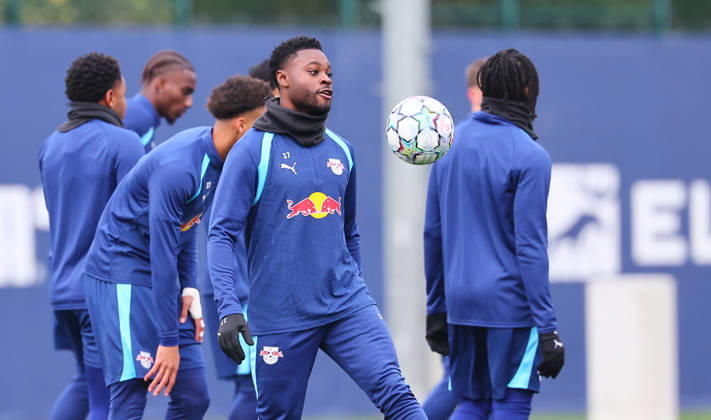 RB Leipzig - Training Champions League Leipzig, 20.10.2026, RB Akademie, UEFA Champions League , RB Leipzig - Abschlusstraining am Vortag von Real Madrid v. RBLeipzig , Im Bild : Ridle Baku (17, RB Leipzig) ,