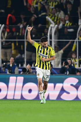Fenerbahce v Slavia Prag - UEFA Champions League ISTANBUL, TURKIYE - OCTOBER 20: Oguz Aydin of Fenerbahce celebrates after scoring a goal during the UEFA Champions League Week 3 match between Fenerbahce and Slavia Prag at Chobani Stadium, on October 20, 2026 in Istanbul, Turkiye. Serhat Cagdas Anadolu Istanbul Turkey. Editorial use only. Please get in touch for any other usage.  Copyright: x2026xAnadoluxSerhatxCagdasx