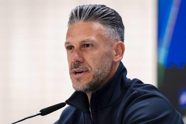 RB Leipzig Training Session And press conference, PK, Pressekonferenz - UEFA Champions League 2026 27 League Phase MD3 MADRID, SPAIN - OCTOBER 20: Martin Demichelis, head coach of RB Leipzig, speaks during the press conference on day ahead of the UEFA Champions League 2026 27 League Phase MD3 at Estadio Bernabeu on October 20, 2026 in Madrid, Spain. Madrid Estadio Bernabeu Madrid Spain Copyright: xAlbertoxGardinx AGardin_20261020_Leipzig_Press_0047
