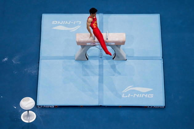261020 Hao Tian of China competes in pommel horse during men s team final on day four of the 2026 Artistic Gymnastics World Championships on October 20, 2026 in Rotterdam. Photo: Joel Marklund BILDBYRÅN kod JM JM0861 bbeng artistisk gymnastik artistic gymnastics gymnastik-vm vm artistic gymnastics world championships final lagfinal team final Copyright: JOELxMARKLUND BB261020JM004