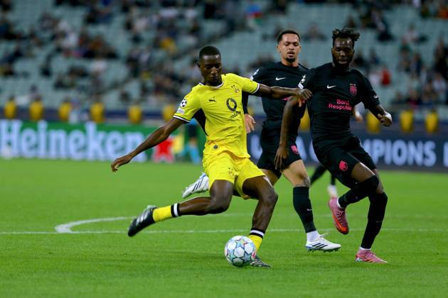 Sabah FC v Borussia Dortmund - UEFA Champions League BAKU, AZERBAIJAN - OCTOBER 20: Serhou Cuirsassy of Borussia Dortmund in action during UEFA Champions League week 3 football match between Sabah FC and Borussia Dortmund at Baku Olympic Stadium in Baku, Azerbaijan on October 20, 2026. Resul Rehimov Anadolu Baku Azerbaijan. Editorial use only. Please get in touch for any other usage.  Copyright: x2026xAnadoluxResulxRehimovx