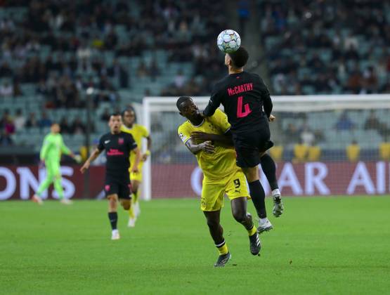 Sabah FC v Borussia Dortmund - UEFA Champions League BAKU, AZERBAIJAN - OCTOBER 20: Serhou Cuirsassy of Borussia Dortmund in action during UEFA Champions League week 3 football match between Sabah FC and Borussia Dortmund at Baku Olympic Stadium in Baku, Azerbaijan on October 20, 2026. Resul Rehimov Anadolu Baku Azerbaijan. Editorial use only. Please get in touch for any other usage.  Copyright: x2026xAnadoluxResulxRehimovx