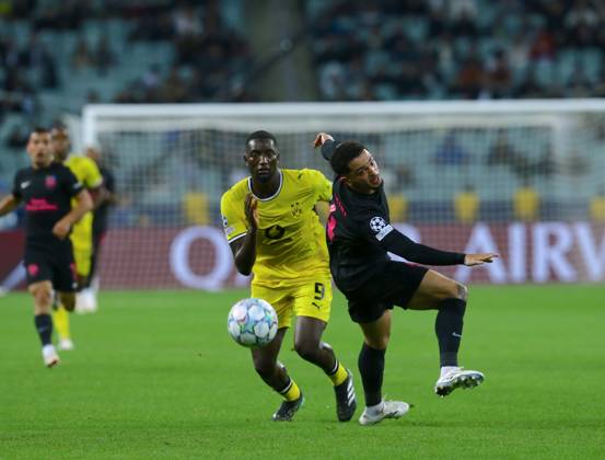 Sabah FC v Borussia Dortmund - UEFA Champions League BAKU, AZERBAIJAN - OCTOBER 20: Serhou Cuirsassy of Borussia Dortmund in action during UEFA Champions League week 3 football match between Sabah FC and Borussia Dortmund at Baku Olympic Stadium in Baku, Azerbaijan on October 20, 2026. Resul Rehimov Anadolu Baku Azerbaijan. Editorial use only. Please get in touch for any other usage.  Copyright: x2026xAnadoluxResulxRehimovx