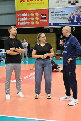 links Jan Scheuermann (TV Rottenburg, Trainer), rechts Christophe Achten (SWD powervolleys Düren, Trainer), Interview TV Rottenburg vs. SWD powervolleys Dueren, Volleyball, 1. Bundesliga Maenner, 1. Spieltag, Spiel 1006, Spielzeit 2026 2027, 20.10.2026, TV Rottenburg vs. SWD powervolleys Dueren, Volleyball, 1. Bundesliga Maenner, 1. Spieltag, Spiel 1006, Spielzeit 2026 2027, 20.10.2026 Rottenburg Copyright: xEibner-Pressefoto RalphxKunzex EP_RKE