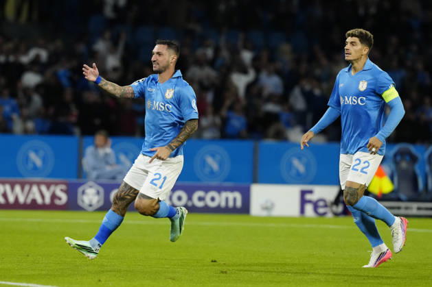 SSC Napoli v FK Bodo Glimt - UEFA Champions League Matteo Politano of SSC Napoli celebrates after scoring during the UEFA Champions League match between SSC Napoli and FK Bodo Glimt at Diego Armando Maradona Stadium Naples Italy on 20 October 2026. Naples Campania Italy  Copyright: xFrancoxRomanox originalFilename:romano-sscnapol261020_npLSP.jpg