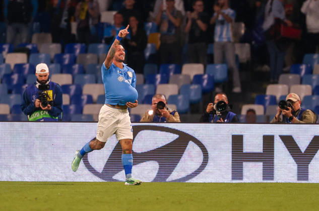 Napoli vs Arsenal of the Europa Champions League 2026 27 Goal the Matteo Politano OF SSC Napoli oli during the European Champions League football match on 20 10 2026 between SSC Napoli and FC Bodo Glimt at the Diego Armando Maradona Stadium in Naples Napoli Stadio Diego Armando Maradona Napoli Italia Copyright: xFABIOxSASSOxFabioxSassox Napoli Bodo Glimt2026_10_20Fabio Sasso8889