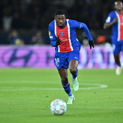 Paris Saint-Germain v Barcelona - UEFA Champions League PARIS, FRANCE - OCTOBER 20: Dembele of Paris Saint-Germain in action during UEFA Champions League match between Paris Saint-German and Barcelona at Parc des Princes on October 20, 2026 in Paris, France. Mustafa Yalcin Anadolu Paris France. Editorial use only. Please get in touch for any other usage.  Copyright: x2026xAnadoluxMustafaxYalcinx
