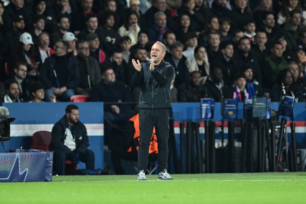 Paris Saint-Germain v Barcelona - UEFA Champions League PARIS, FRANCE - OCTOBER 20: Head Coach of Barcelona Hansi Flick is seen during UEFA Champions League match between Paris Saint-German and Barcelona at Parc des Princes in Paris, France on October 20, 2026. Mustafa Yalcin Anadolu Paris France. Editorial use only. Please get in touch for any other usage.  Copyright: x2026xAnadoluxMustafaxYalcinx