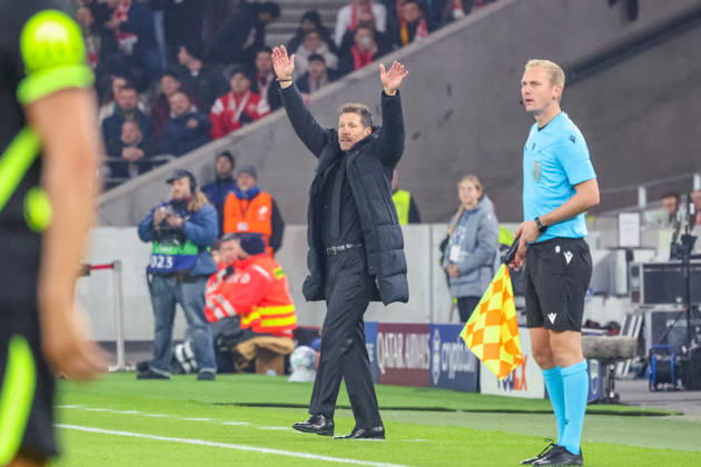 20.10.26 VfB Stuttgart - Atletico Madrid Deutschland, Stuttgart, 20.10.2026, Fussball, UEFA Champions League, Saison 2026 2027, VfB Stuttgart - Atletico Madrid: Diego Simeone (Trainer Atletico Madrid).
