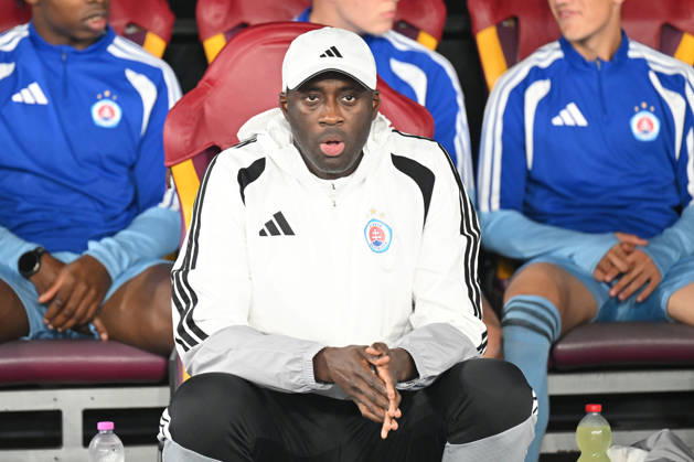 AS Roma v Slovan Bratislava - UEFA Champions League ROME, ITALY - OCTOBER 20 : Head coach Yaya Toure’of Slovan Bratislava during the Champions League match between AS Roma and Slovan Bratislava at Stadio Olimpico on October 20, 2026 in Rome, Italy. Claudio Pasquazi Anadolu Rome Italy. Editorial use only. Please get in touch for any other usage.  Copyright: x2026xAnadoluxClaudioxPasquazix