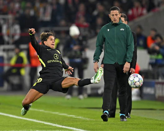 20.10.2026, Fussball UEFA Champions-League League 2026 2027, 3.Spieltag, VfB Stuttgart - Atletico Madrid, in der MHP-Arena Stuttgart, Giuliano Simeone (Atletico Madrid)