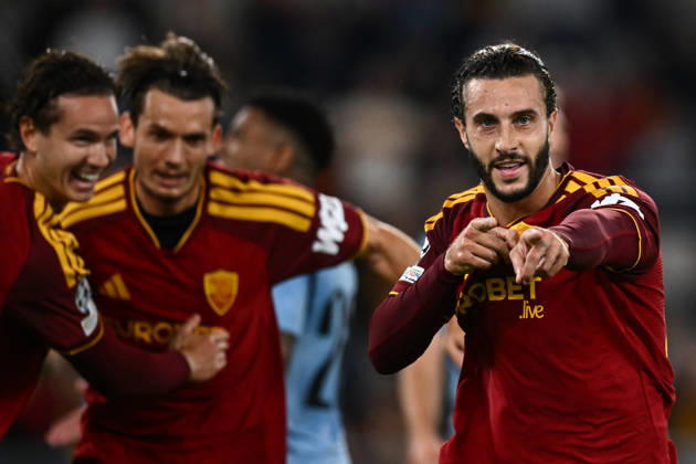 As Roma 20 10 2026 - Champions League Roma-Slovan Bratislava foto Antonello Sammarco Image nella foto: esultanza gol Mario Hermoso