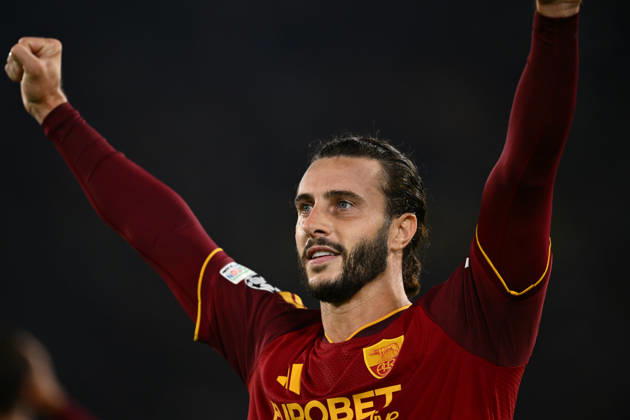 As Roma 20 10 2026 - Champions League Roma-Slovan Bratislava foto Antonello Sammarco Image nella foto: esultanza gol Mario Hermoso