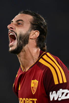 As Roma 20 10 2026 - Champions League Roma-Slovan Bratislava foto Antonello Sammarco Image nella foto: esultanza gol Mario Hermoso