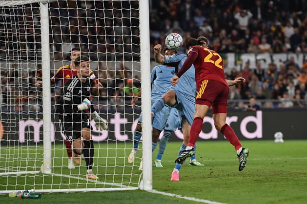 As Roma 20 10 2026 - Champions League Roma-Slovan Bratislava foto Antonello Sammarco Image nella foto: gol Mario Hermoso