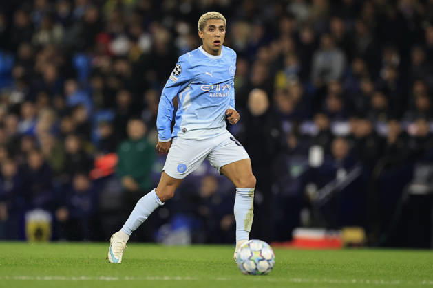Manchester City v AEK Athens, Champions League Rico Lewis (82) of Manchester City controls the ball during the Champions League match between Manchester City and AEK Athens at the Etihad Stadium, Manchester, UK on 20 October 2026. Manchester Etihad Stadium Manchester UK Editorial use only , Copyright: xConorxMolloyx PSI-25037-0046