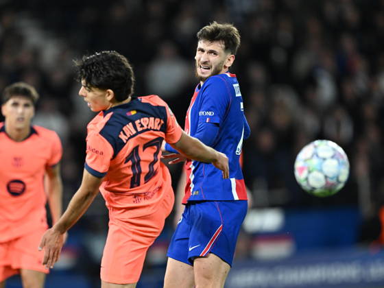 Paris Saint-Germain v Barcelona - UEFA Champions League PARIS, FRANCE - OCTOBER 20: Khvicha Kvaratskhelia (R) of Paris Saint-Germain in action during the UEFA Champions League 2026 27 League Phase MD3 match between Paris Saint-Germain and FC Barcelona, Barca at Parc des Princes on October 20, 2026 in Paris, France. Mustafa Yalcin Anadolu Paris France. Editorial use only. Please get in touch for any other usage.  Copyright: x2026xAnadoluxMustafaxYalcinx