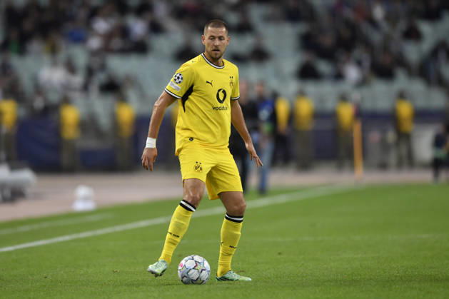 Sabah FC v Borussia Dortmund - UEFA Champions League 2026 27 League Phase MD3 BAKU, AZERBAIJAN - OCTOBER 20: Ramy Bensebaini of Borussia Dortmund is seen in action during the UEFA Champions League 2026 27 League Phase MD3 match between Sabah FC and Borussia Dortmund at Tofig Bahramov Stadium on October 20, 2026 in Baku, Azerbaijan. Baku Tofig Bahramov Stadium Azerbaijan Copyright: x2026xElmirxKarimov PSxImagesxElmirxKarimov PSxImagesx