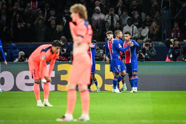 October 20, 2026, Paris, France, France: Desire DOUE of PSG celebrate his goal with teammates during the UEFA Champions League, League Phase MD3 match between Paris Saint-Germain and FC Barcelona, Barca at Parc des Princes Stadium on October 20, 2026 in Paris, France. Paris France - ZUMAm308 20261020_zsp_m308_012 Copyright: xMatthieuxMirvillex