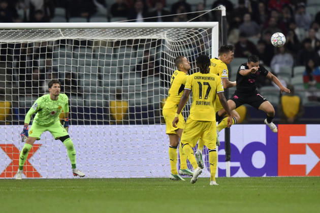 Sabah FC v Borussia Dortmund - UEFA Champions League 2026 27 League Phase MD3 BAKU, AZERBAIJAN - OCTOBER 20: Umarali Rakhmonaliev of Sabah FC heads the ball during the UEFA Champions League 2026 27 League Phase MD3 match between Sabah FC and Borussia Dortmund at Tofig Bahramov Stadium on October 20, 2026 in Baku, Azerbaijan. Baku Tofig Bahramov Stadium Azerbaijan Copyright: x2026xElmirxKarimov PSxImagesxElmirxKarimov PSxImagesx