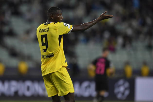 Sabah FC v Borussia Dortmund - UEFA Champions League 2026 27 League Phase MD3 BAKU, AZERBAIJAN - OCTOBER 20: Serhou Guirassy of Borussia Dortmund reacts during the UEFA Champions League 2026 27 League Phase MD3 match between Sabah FC and Borussia Dortmund at Tofig Bahramov Stadium on October 20, 2026 in Baku, Azerbaijan. Baku Tofig Bahramov Stadium Azerbaijan Copyright: x2026xElmirxKarimov PSxImagesxElmirxKarimov PSxImagesx