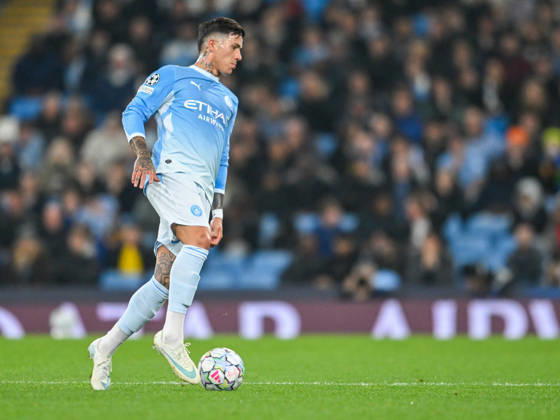 Manchester City v AEK Athens UEFA Champions League Enzo Fernandez of Manchester City during the UEFA Champions League match at the Etihad Stadium, Manchester 20 10 2026 UK Newspapers OUT Copyright: xKarlxVallantinex FIL-24093-0044