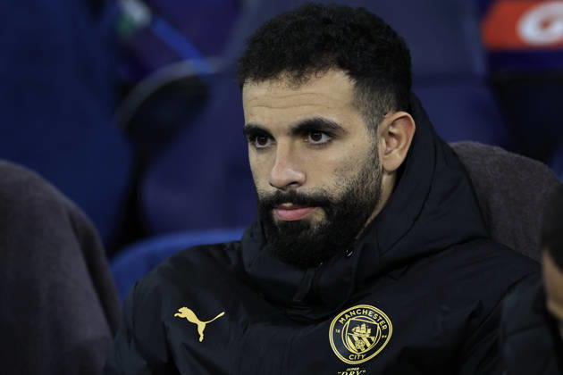 Manchester City v AEK Athens, Champions League Rayan Ait-Nouri (21) of Manchester City on the substitutes bench during the Champions League match between Manchester City and AEK Athens at the Etihad Stadium, Manchester, UK on 20 October 2026. Manchester Etihad Stadium Manchester UK Editorial use only , Copyright: xConorxMolloyx PSI-25037-0064