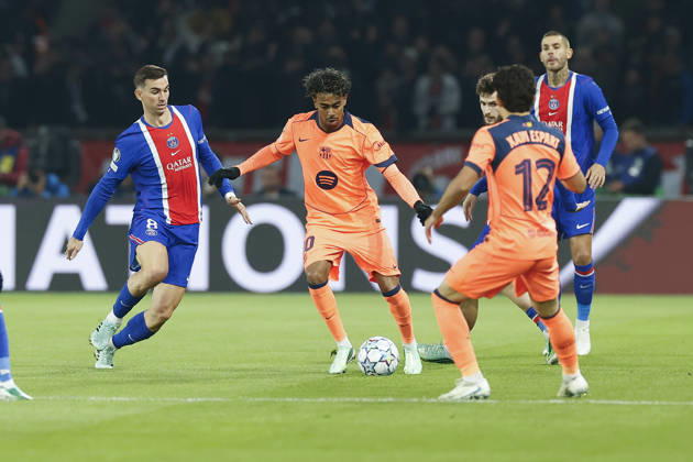 October 20, 2026, Paris, Paris, France: Lamine YAMA of FC BARCELONE in action during the ChampionÃ¢â‚¬â ¢s League match between Paris Saint Germain and FC Barcelone at Parc Des Princes stadium - on October 20 2026. Paris - France Paris France - ZUMAb253 20261020_zsp_b253_006 Copyright: xLoicxBaratouxx