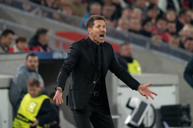 Diego Pablo Simeone (Trainer, Atletico Madrid) Geste, Mimik, Zeichen, GER, VfB Stuttgart vs. Atlà tico Madrid, Fussball, UEFA Champions League, Spieltag 3, Spielzeit 2026 2027, 20.10.2026, GER, VfB Stuttgart vs. Atlà tico Madrid, Fussball, UEFA Champions League, Spieltag 3, Spielzeit 2026 2027, 20.10.2026, Stuttgart Copyright: xEibner-Pressefoto EdwardxCheungx EP_ECG