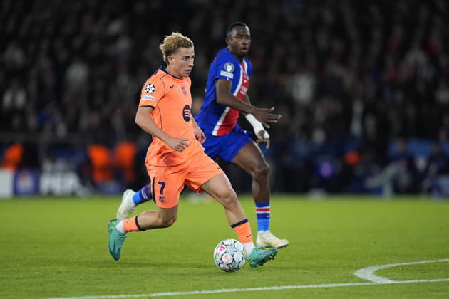 October 20, 2026, Paris, Paris, France: Fermin Lopez of FC Barcelona, Barca in action during the UEFA Champions League 2026 27 League Phase MD3 match between Paris Saint-Germain and FC Barcelona at Parc des Princes on Octuber 20, 2026, in Paris, France. Paris France - ZUMAa181 20261020_zaa_a181_098 Copyright: xDennisxAgyemanx