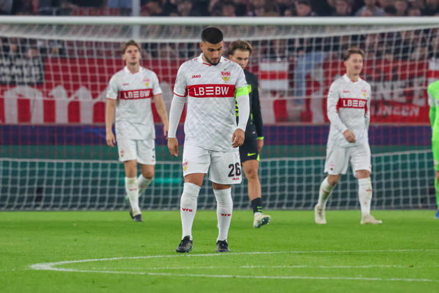 20.10.26 VfB Stuttgart - Atletico Madrid Deutschland, Stuttgart, 20.10.2026, Fussball, UEFA Champions League, Saison 2026 2027, VfB Stuttgart - Atletico Madrid: Deniz Undav (VfB Stuttgart); Enttäuschung.