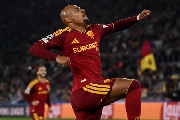 As Roma 20 10 2026 - Champions League Roma-Slovan Bratislava foto Antonello Sammarco Image nella foto: esultanza gol Donyell Malen 