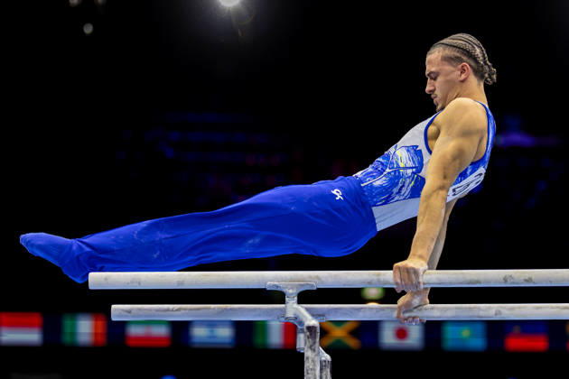 2026-10-20 Artistic Gymnastics World Championships 2026 - Day 4 ROTTERDAM, NETHERLANDS - OCTOBER 20: Amine Abaidi of Netherlands competes during Day 4 of the Artistic Gymnastics World Championships 2026 at Rotterdam Ahoy on October 20, 2026 in Rotterdam, Netherlands. Rotterdam Rotterdam Ahoy Netherlands Content not available for redistribution in The Netherlands directly or indirectly through any third parties. Copyright: xMarcelxvanxPlateringenx