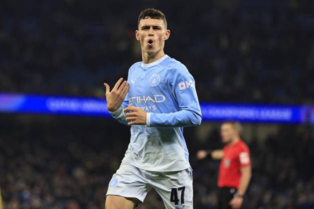 Manchester City v AEK Athens, Champions League Phil Foden (47) of Manchester City celebrates scoring to make it 4-1 during the Champions League match between Manchester City and AEK Athens at the Etihad Stadium, Manchester, UK on 20 October 2026. Manchester Etihad Stadium Manchester UK Editorial use only , Copyright: xConorxMolloyx PSI-25037-0074