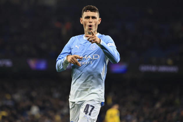 Manchester City v AEK Athens, Champions League Phil Foden (47) of Manchester City celebrates scoring to make it 4-1 during the Champions League match between Manchester City and AEK Athens at the Etihad Stadium, Manchester, UK on 20 October 2026. Manchester Etihad Stadium Manchester UK Editorial use only , Copyright: xConorxMolloyx PSI-25037-0076