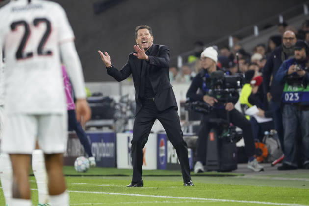 Diego Pablo Simeone (Atletico Madrid, Trainer), Mimik, Gesichtsausdruck, Emotion , Deutschland, Fussball, UEFA Champions League, 3. Spieltag, 2026 2027, VfB Stuttgart vs. Atletico Madrid, 20.10.2026, Stuttgart Arena Stuttgart Deutschland Copyright: xGrantxHubbsx