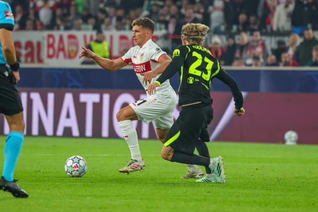 20.10.26 VfB Stuttgart - Atletico Madrid Deutschland, Stuttgart, 20.10.2026, Fussball, UEFA Champions League, Saison 2026 2027, VfB Stuttgart - Atletico Madrid: Grischa Prömel (VfB Stuttgart).