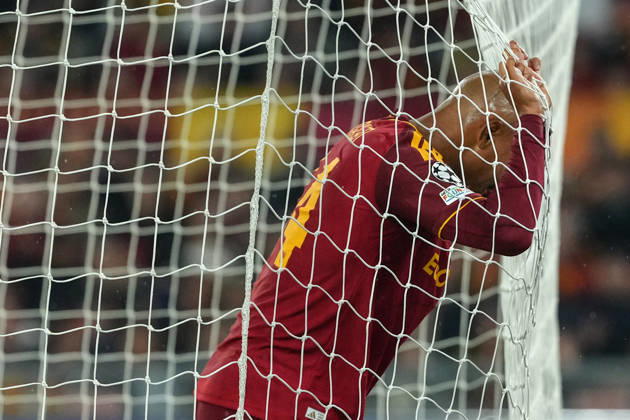 Donyell Malen of AS Roma during the UEFA Champions League 2026 2027 football match between AS Roma and Slovan Bratislava at Stadio Olimpico in Rome (Italy), October 20, 2026. antoniettaxbaldassarre