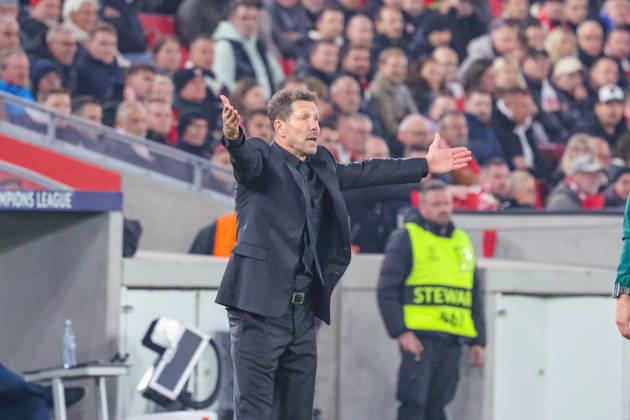 20.10.26 VfB Stuttgart - Atletico Madrid Deutschland, Stuttgart, 20.10.2026, Fussball, UEFA Champions League, Saison 2026 2027, VfB Stuttgart - Atletico Madrid: Diego Simeone (Trainer Atletico Madrid).