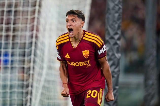 AS Roma v SK Slovan Bratislava - UEFA Champions League 2026 27 League Phase MD3 Nahuel Molina of AS Roma celebrates after scoring second goal during the AS Roma v SK Slovan Bratislava. - UEFA Champions League 2026 27 League Phase MD3 at Stadio Olimpico on October 20, 2026 in Rome, Italy Rome Stadio Olimpico Lazio Italy Copyright: xGiuseppexMaffiax 261020_UCL_Roma-SlovanBratislava_GM_09662