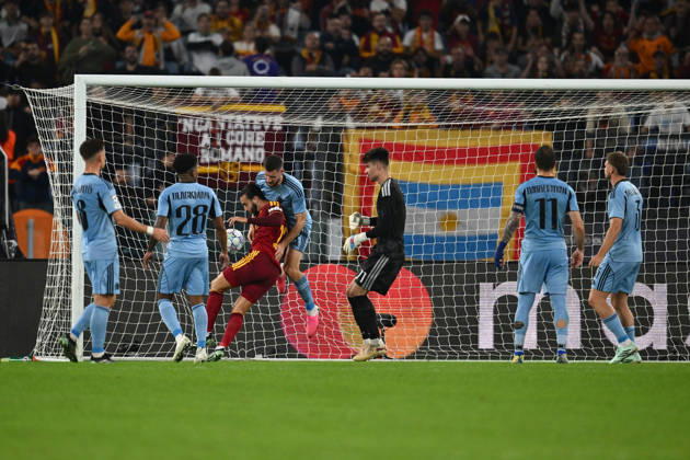 AS Roma v SK Slovan Bratislava - UEFA Champions League 2026 27 League Phase MD3 Mario Hermoso of A.S. Roma scores the goal for 1-0 during the UEFA Champions League phase day 3 football match between A.S. Roma and S.K. Slovan Bratislava at the Olympic Stadium in Rome, Italy, on October 20, 2026. Rome Italy Italy  Copyright: xDomenicoxCippitellix originalFilename:cippitelli-asromavs261020_npBqp.jpg
