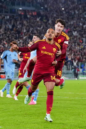 AS Roma v SK Slovan Bratislava - UEFA Champions League 2026 27 League Phase MD3 Donyell Malen of AS Roma celebrates after scoring fourth goal during the AS Roma v SK Slovan Bratislava. - UEFA Champions League 2026 27 League Phase MD3 at Stadio Olimpico on October 20, 2026 in Rome, Italy Rome Stadio Olimpico Lazio Italy Copyright: xGiuseppexMaffiax 261020_UCL_Roma-SlovanBratislava_GM_02157
