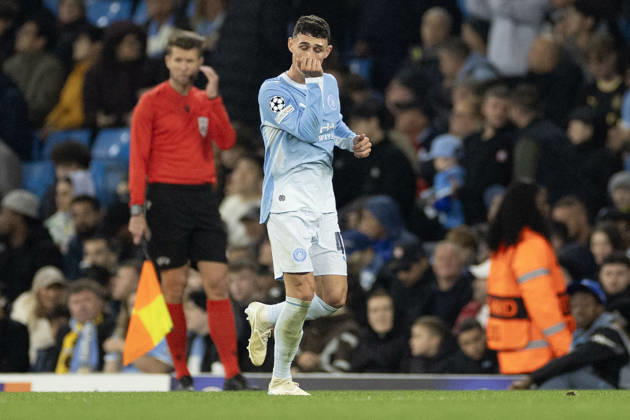 Manchester City v AEK Athens - UEFA Champions League 2026 27 League Phase MD3 Phil Foden 47 of Manchester City F.C. celebrates his goal during the UEFA Champions League match between Manchester City and AEK Athens at the Etihad Stadium in Manchester, on October 20, 2026. Manchester Manchester United, ManU Kingdom  Copyright: xMIxNewsx originalFilename:fletcher-manchest261020_np3W0.jpg