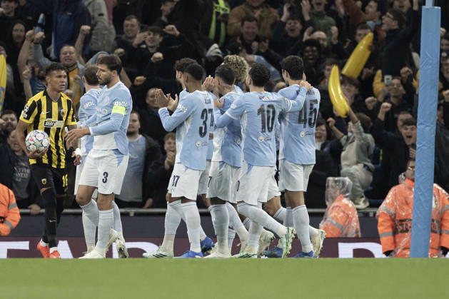 Manchester City v AEK Athens - UEFA Champions League 2026 27 League Phase MD3 Elliot Anderson, number 5 of Manchester City F.C., celebrates his goal during the UEFA Champions League match between Manchester City and AEK Athens at the Etihad Stadium in Manchester, on October 20, 2026. Manchester Manchester United, ManU Kingdom  Copyright: xMIxNewsx originalFilename:fletcher-manchest261020_nplFg.jpg