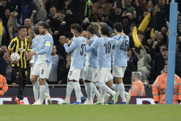 Manchester City v AEK Athens - UEFA Champions League 2026 27 League Phase MD3 Elliot Anderson, number 5 of Manchester City F.C., celebrates his goal during the UEFA Champions League match between Manchester City and AEK Athens at the Etihad Stadium in Manchester, on October 20, 2026. Manchester Manchester United, ManU Kingdom  Copyright: xMIxNewsx originalFilename:fletcher-manchest261020_npURF.jpg
