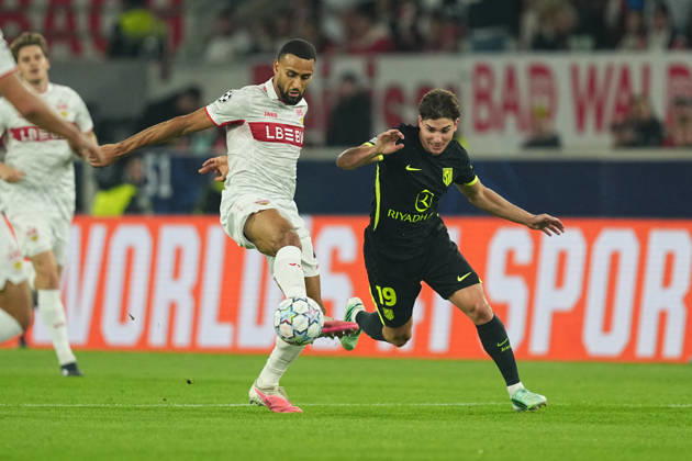 Josha Vagnoman (VFB Stuttgart) during VfB Stuttgart and Atlético Madrid, League Phase UEFA Champions League, at MHPArena, Stuttgart, Germany on October 20, 2026. DeFodi Images. -