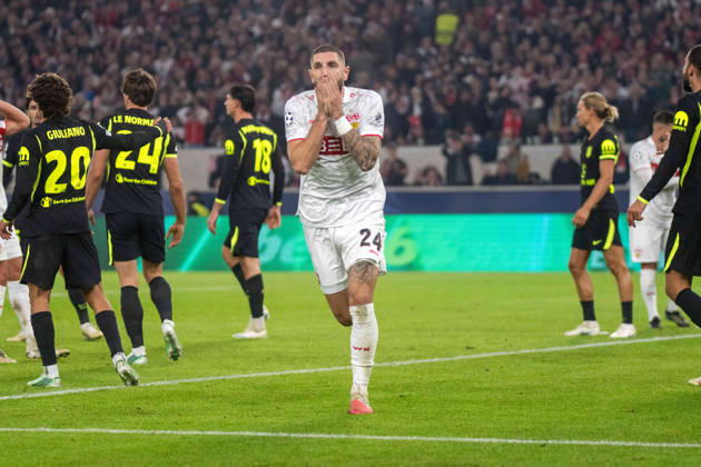 Julian Gaston Chabot (VfB Stuttgart). xettx, Deutschland, Stuttgart, 20.10.2026, Fussball, UEFA Champions League: VfB Stuttgart vs Atledico Madrid, Saison 2026 2027, Match Day 3, MHP Arena
