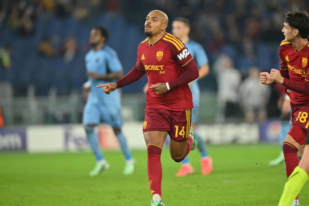 AS Roma v Slovan Bratislava - UEFA Champions League ROME, ITALY - OCTOBER 20 : Donyell Malen of AS Roma celebrates after scores The penalty during the Champions League match between Slovan Bratislava at Stadio Olimpico on October 20 ,2026 in Rome, Italy. Claudio Pasquazi Anadolu Rome Italy. Editorial use only. Please get in touch for any other usage. Copyright: x2026xAnadoluxClaudioxPasquazix