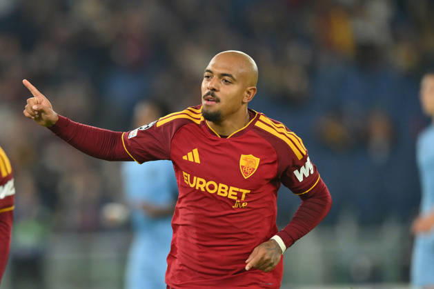 AS Roma v Slovan Bratislava - UEFA Champions League ROME, ITALY - OCTOBER 20 : Donyell Malen of AS Roma celebrates after scores The penalty during the Champions League match between Slovan Bratislava at Stadio Olimpico on October 20 ,2026 in Rome, Italy. Claudio Pasquazi Anadolu Rome Italy. Editorial use only. Please get in touch for any other usage. Copyright: x2026xAnadoluxClaudioxPasquazix