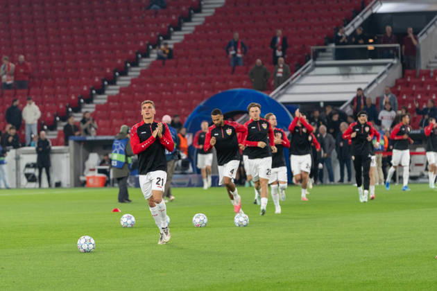 20.10.2026, xjyhynx, Fussball UEFA Champions League, VfB Stuttgart - Atletico Madrid, v.l. Stuttgart